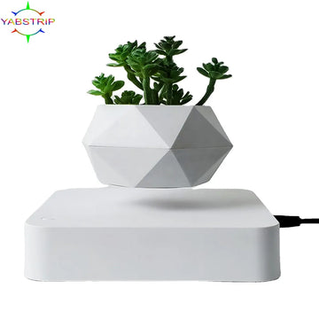 NEW Levitating Air Bonsai Pot Rotation Planters Magnetic Levitation Suspension Flower Floating Pot Potted Plant Desk Decoration