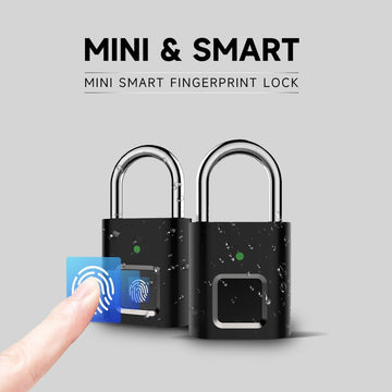 Thumbprint Door Padlocks Rechargeable Door Lock Fingerprint Smart Padlock USB Keyless Quick Unlock