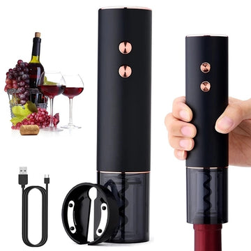 For Xiaomi Automatic Wine Opener Electric Red Wine Bottle Corkscrew Usb Rechargeable Wine Opener with Foil Cutter Kitchen Bar To