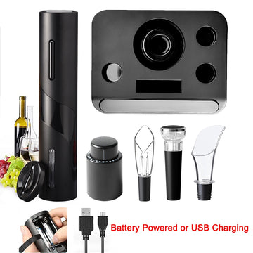 Viboelos Electric Wine Opener Rechargeable Automatic Wine Bottle Opener Corkscrew Wine Accessories Kitchen Gadgets for Home